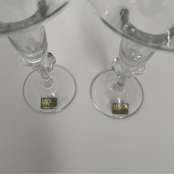 Pair  German Mikasa Crystal Candlesticks - Picture 2 of 3